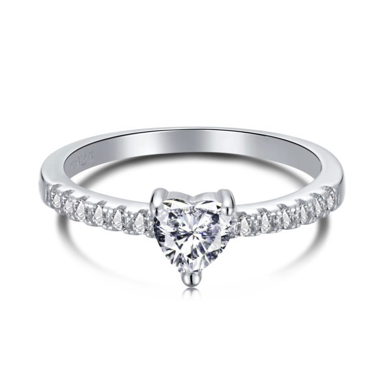 Sterling silver Dainty heart ring