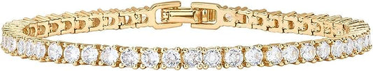 Ashley Classic Tennis Bracelet I Gold