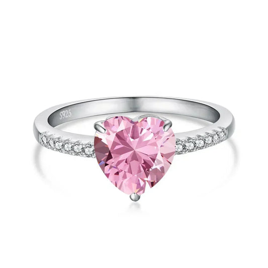 “PINK LOVE” STERLING SILVER RING